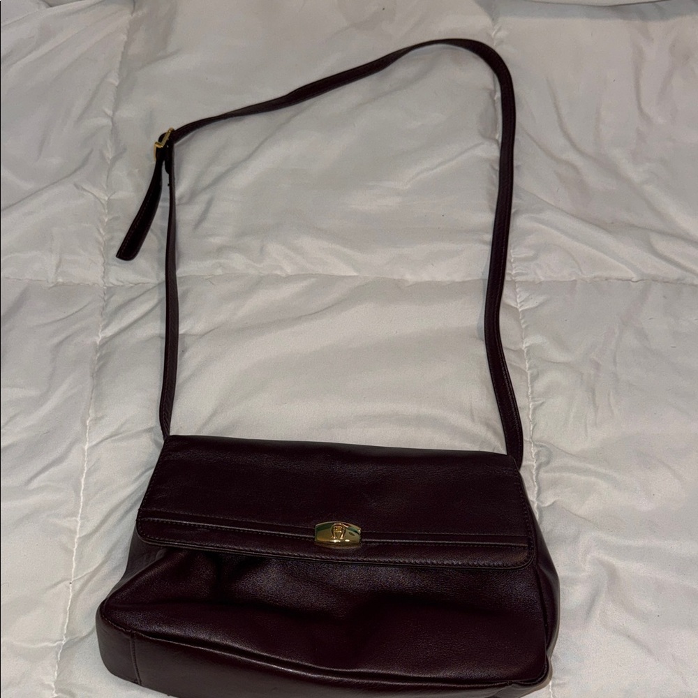 Etienne Aigner Dark Brown Crossbody Bag